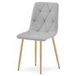 Scaun bucatarie/living, Artool, Libra, textil gri deschis, picioare metal natur, 44.5x54.5x87 cm