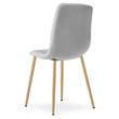 Scaun bucatarie/living, Artool, Libra, textil gri deschis, picioare metal natur, 44.5x54.5x87 cm