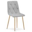 Scaun bucatarie/living, Artool, Libra, textil gri deschis, picioare metal natur, 44.5x54.5x87 cm