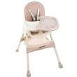 Scaun de masa pentru bebelusi, 3 in 1, roz, max 20 kg, 60x75x92 cm, Kruzzel
