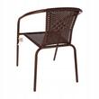 Scaun gradina/bistro, Jumi, metal, ratan, maro, 53x60x73 cm