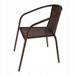 Scaun gradina/bistro, Jumi, metal, ratan, maro, 53x60x73 cm