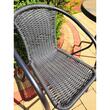 Scaun gradina/bistro, Jumi, metal, ratan, negru, 53x60x73 cm