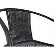 Scaun gradina/bistro, Jumi, metal, ratan, negru, 53x60x73 cm