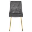 Scaun bucatarie/living, Artool, Libra, catifea gri inchis, picioare metal auriu, 45x54x86.5 cm