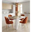 Scaun bucatarie/living, Artool, Inca, catifea aramie, picioare metal auriu, 49x55x78 cm