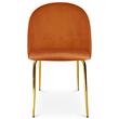 Scaun bucatarie/living, Artool, Inca, catifea aramie, picioare metal auriu, 49x55x78 cm