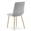 Scaun bucatarie/living, Artool, Libra, catifea gri deschis, picioare metal natur, 45x54x86.5 cm