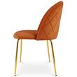 Scaun bucatarie/living, Artool, Inca, catifea aramie, picioare metal auriu, 49x55x78 cm
