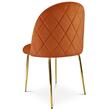 Scaun bucatarie/living, Artool, Inca, catifea aramie, picioare metal auriu, 49x55x78 cm