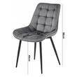 Scaun bucatarie/living, Artool, Bera, catifea bej deschis, picioare metal natur, 54x60x88 cm