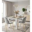 Scaun bucatarie/living, Artool, Inca, catifea gri deschis, picioare metal auriu, 49x55x78 cm
