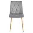Scaun bucatarie/living, Artool, Libra, catifea gri deschis, picioare metal auriu, 45x54x86.5 cm