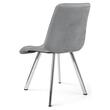 Scaun bucatarie/living, Artool, Cieza, catifea gri deschis, picioare metal argintiu, 49x60x87 cm