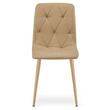Scaun bucatarie/living, Artool, Libra, textil maro, picioare metal natur, 44.5x54.5x87 cm