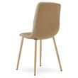 Scaun bucatarie/living, Artool, Libra, textil maro, picioare metal natur, 44.5x54.5x87 cm