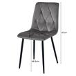 Scaun bucatarie/living, Artool, Libra, textil maro, picioare metal natur, 44.5x54.5x87 cm