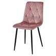 Scaun bucatarie/living, Artool, Libra, catifea roz inchis, picioare metal negru, 44x54.5x88.5 cm