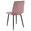 Scaun bucatarie/living, Artool, Libra, catifea roz inchis, picioare metal negru, 44x54.5x88.5 cm
