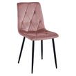 Scaun bucatarie/living, Artool, Libra, catifea roz inchis, picioare metal negru, 44x54.5x88.5 cm