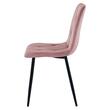 Scaun bucatarie/living, Artool, Libra, catifea roz inchis, picioare metal negru, 44x54.5x88.5 cm