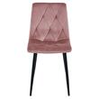 Scaun bucatarie/living, Artool, Libra, catifea roz inchis, picioare metal negru, 44x54.5x88.5 cm