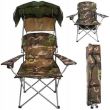 Scaun pliabil gradina, camping, pescuit, cu parasolar, camuflaj, max 120 kg, 92x130 cm, Malatec 