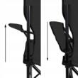 Scaun pliabil gradina, camping, pescuit, negru, cu suport pahar/sticla, husa, max 100 kg, 80x44x80 cm, Trizand