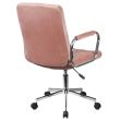 Scaun rotativ, velur, roz, max 120 kg, 51x61x92/102 cm