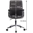 Scaun rotativ, velur, roz, max 120 kg, 51x61x92/102 cm