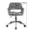 Scaun rotativ, velur, roz, max 120 kg, 58x60x78/90 cm