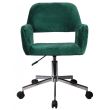 Scaun rotativ, velur, verde, max 120 kg, 58x60x78/90 cm
