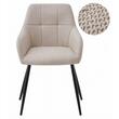Scaun stil fotoliu bucatarie/living, Artool, Beni, stofa, metal, bej si negru, 57x59x85 cm