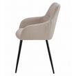 Scaun stil fotoliu bucatarie/living, Artool, Beni, stofa, metal, bej si negru, 57x59x85 cm