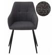 Scaun stil fotoliu bucatarie/living, Artool, Beni, stofa, metal, gri grafit si negru, 57x59x85 cm