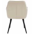 Scaun stil fotoliu bucatarie/living, Artool, York, catifea, metal, bej si negru, 56x62x83.5 cm