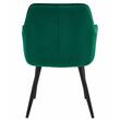 Scaun stil fotoliu bucatarie/living, Artool, York, catifea, metal, verde si negru, 56x62x83.5 cm