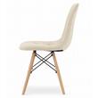 Scaun stil scandinav, Artool, Dumo, catifea, lemn, bej, 45x53x84 cm