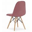 Scaun stil scandinav, Artool, Dumo, catifea, lemn, roz inchis, 45x53x84 cm