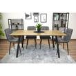 Scaun stil scandinav, Artool, Kara, catifea, metal, gri si negru, 44.5x50.5x87 cm