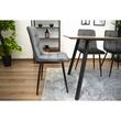 Scaun stil scandinav, Artool, Kara, catifea, metal, gri si negru, 44.5x50.5x87 cm