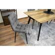Scaun stil scandinav, Artool, Kara, catifea, metal, gri si negru, 44.5x50.5x87 cm