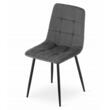 Scaun stil scandinav, Artool, Kara, catifea, metal, gri si negru, 44.5x50.5x87 cm