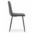 Scaun stil scandinav, Artool, Kara, catifea, metal, gri si negru, 44.5x50.5x87 cm
