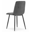 Scaun stil scandinav, Artool, Kara, catifea, metal, gri si negru, 44.5x50.5x87 cm