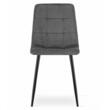 Set 4 scaune stil scandinav, Artool, Kara, catifea, metal, gri si negru, 44.5x50.5x87 cm