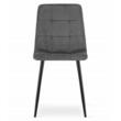 Scaun stil scandinav, Artool, Kara, catifea, metal, gri si negru, 44.5x50.5x87 cm