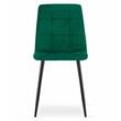Set 4 scaune bucatarie/living, Artool, Kara, catifea, metal, verde si negru, 44.5x50.5x87 cm