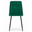 Scaun stil scandinav, Artool, Kara, catifea, metal, verde si negru, 44.5x50.5x87 cm