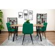 Scaun stil scandinav, Artool, Kara, catifea, metal, verde si negru, 44.5x50.5x87 cm